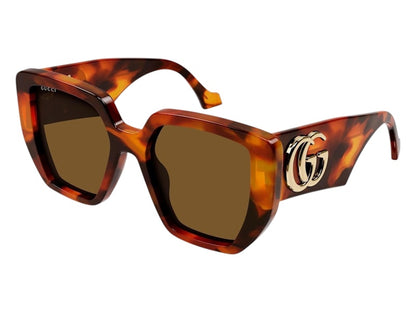 Gucci Square Sunglasses Amber/Havana (GG0956S 007)