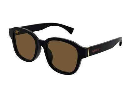 Gucci Square Sunglasses Black/Brown (GG1140SK-003)