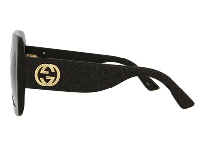 Gucci Square Sunglasses Black/Grey (GG0102S-30001538-001)