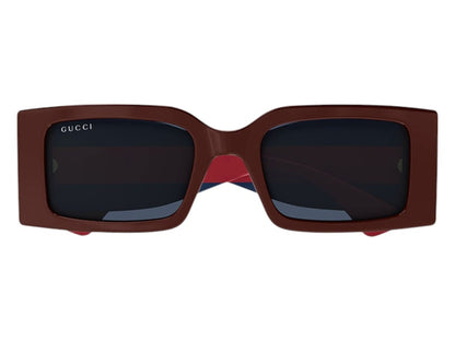 Gucci Square Sunglasses Burgundy/Blue/Red (GG1860S 003)