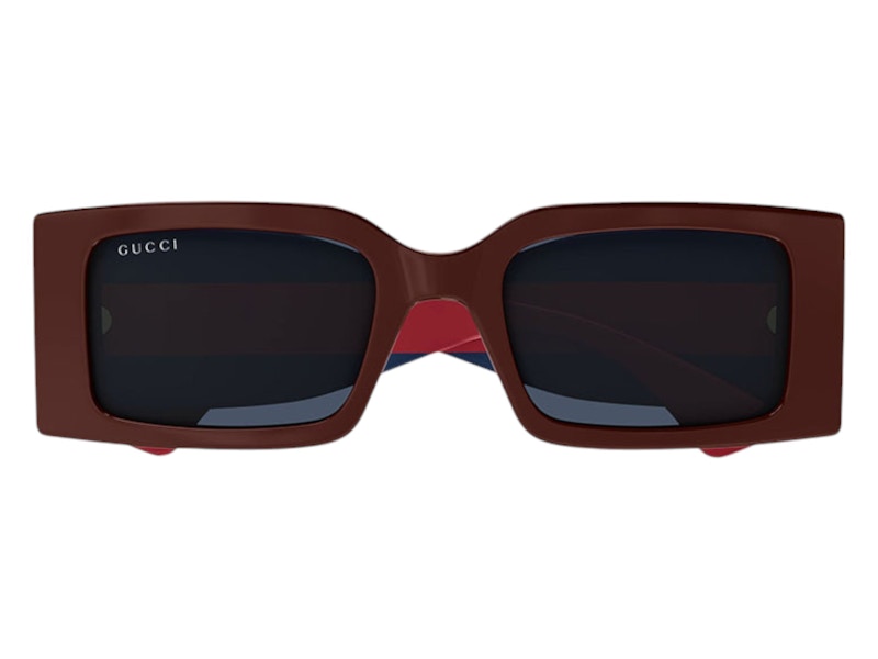 Gucci Square Sunglasses Burgundy/Blue/Red (GG1860S 003)