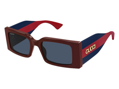 Gucci Square Sunglasses Burgundy/Blue/Red (GG1860S 003)