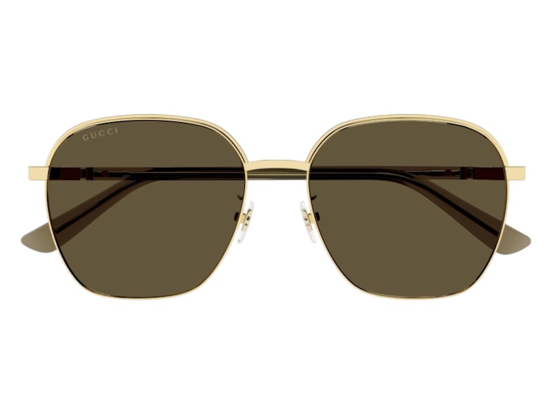 Gucci Square Sunglasses Gold Brown (GG1100SA-002-58)