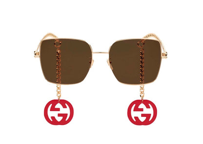 Gucci Square Sunglasses Gold (GG0724S-002-61)
