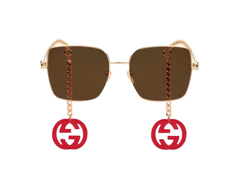 Gucci Square Sunglasses Gold (GG0724S-002-61)