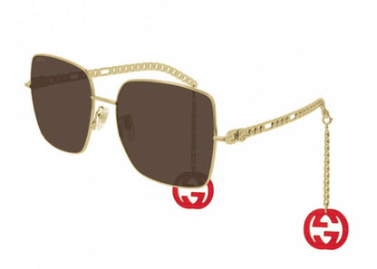 Gucci Square Sunglasses Gold (GG0724S-002-61)