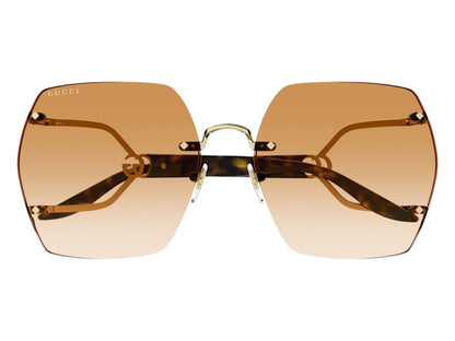 Gucci Square Sunglasses Gold Havana Orange Gradient (GG1562S-003-FR)