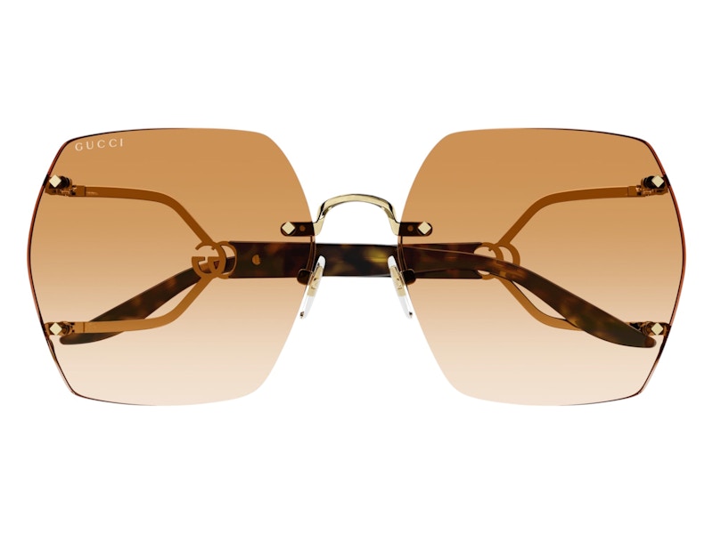 Gucci Square Sunglasses Gold Havana Orange Gradient (GG1562S-003-FR)