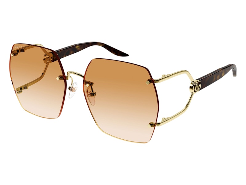 Gucci Square Sunglasses Gold Havana Orange Gradient (GG1562S-003-FR)
