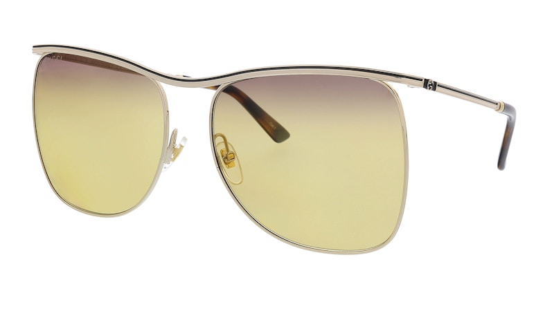 Gucci Square Sunglasses Gold/Yellow (GG0820S-003)