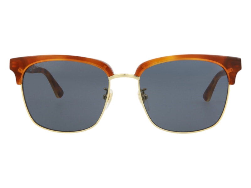 Gucci Square Sunglasses Havana/Blue(GG0382S-30006051-005)