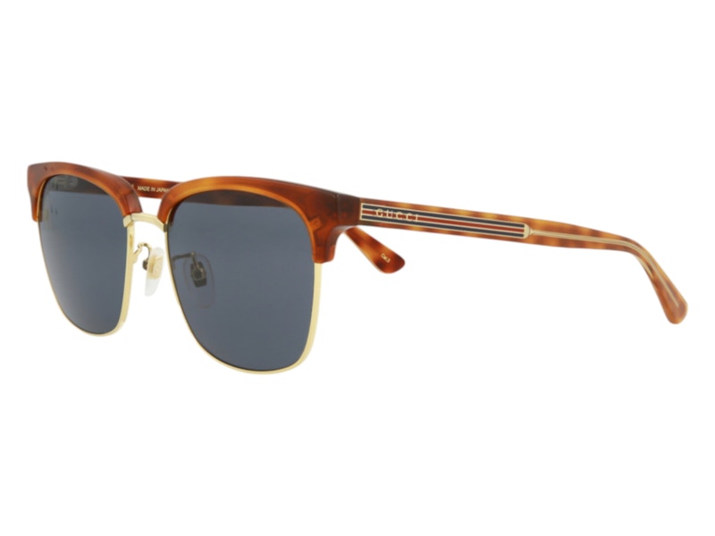 Gucci Square Sunglasses Havana/Blue(GG0382S-30006051-005)