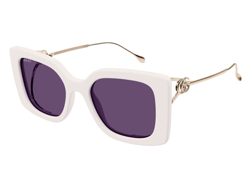 Gucci Square Sunglasses Ivory Violet (GG1567SA-003-54)