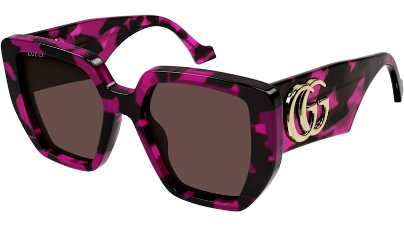 Gucci Square Sunglasses Pink Tortise (GG0956S-008-FR)