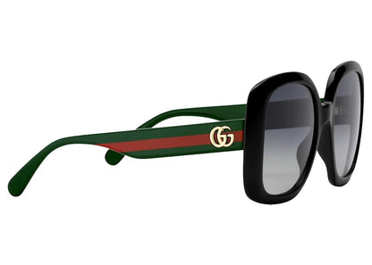 Gucci Square Sunglasses With Web Black (623884 J1691 1013)