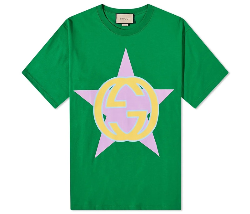 Gucci Star Interlocking GG T-shirt Green