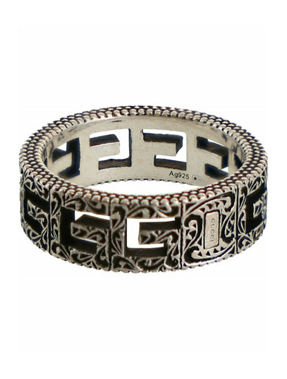 Gucci Sterling Silver G Cube Ring Silver