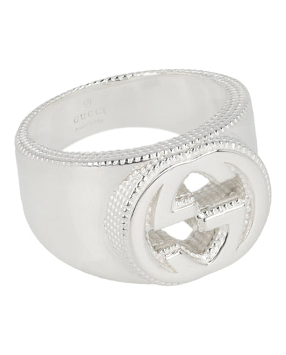 Gucci Sterling Silver Interlocking G Ring Silver
