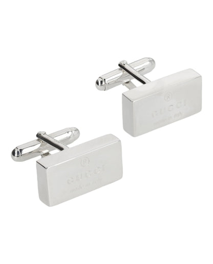 Gucci Sterling Silver Trademark Cufflinks Silver