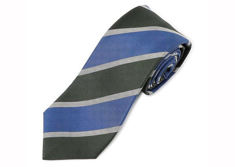 Gucci Striped Tie Blue/Black/Grey