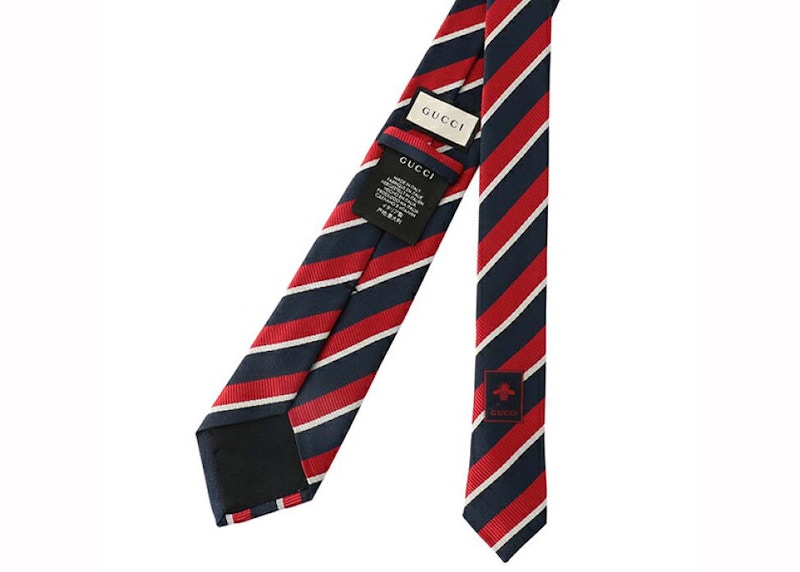 Gucci Striped Tie Navy/Red/White