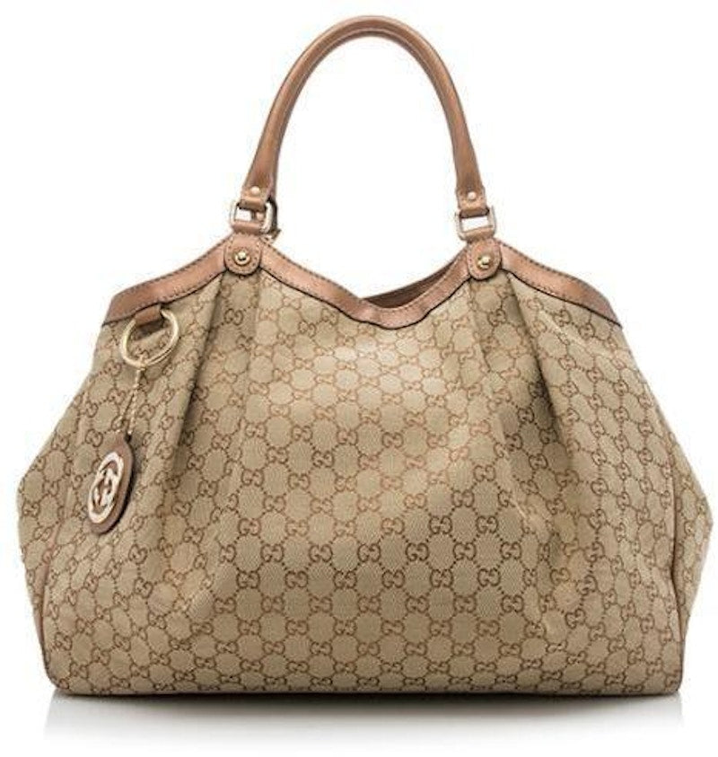 Gucci Sukey Tote GG Large Brown