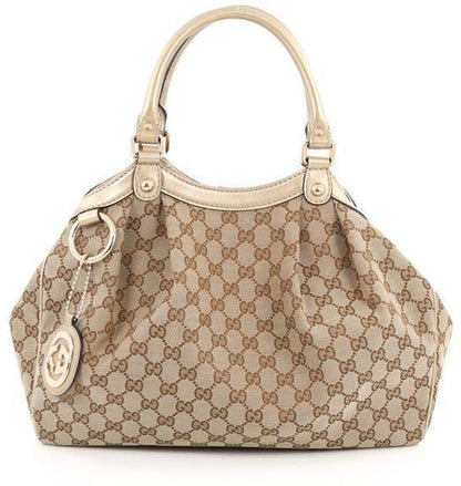 Gucci Sukey Tote GG Medium Brown/Gold