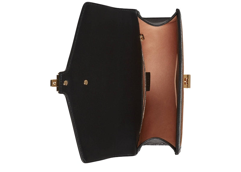 Gucci Sylvie Shoulder Bag GG Velvet Small Brown