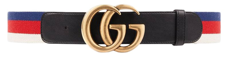 Gucci Sylvie Web Belt Double G Buckle Red/White/Blue/Black