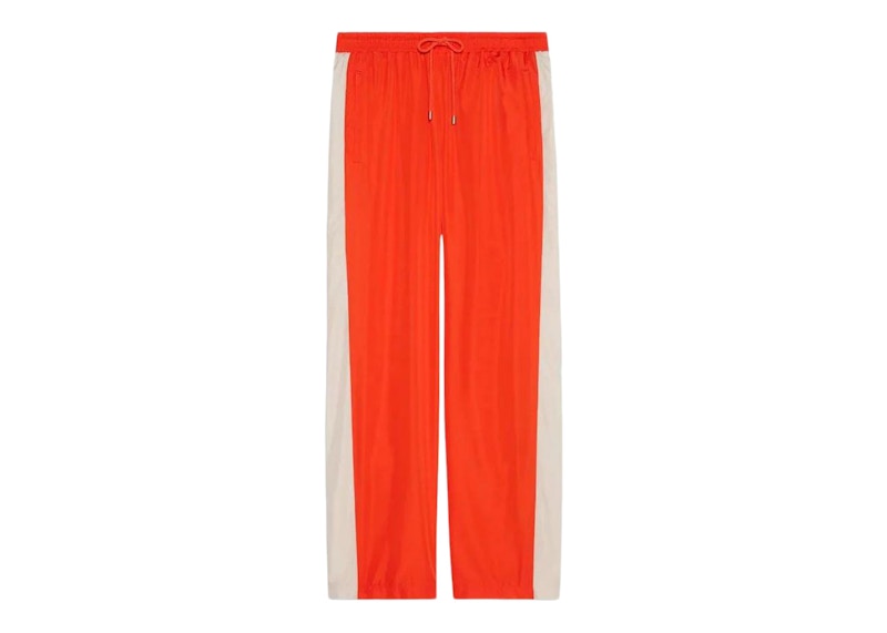 Gucci Tape Detail Track Pants Orange