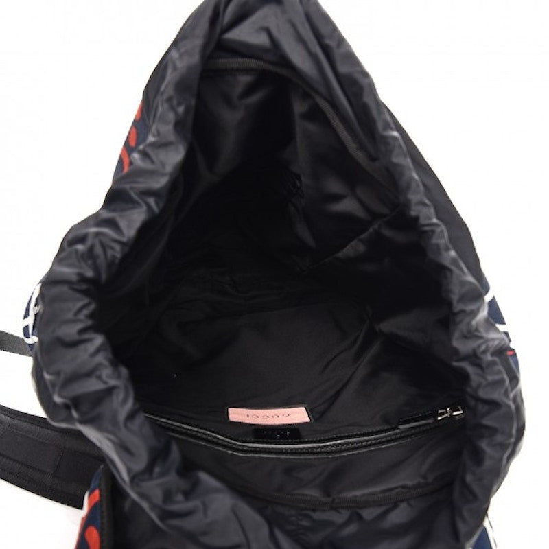 Gucci GucciGhost Techpack Backpack Graffiti Print Navy/Multicolor
