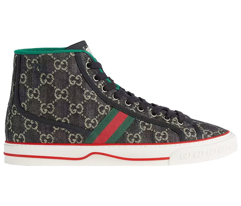Gucci Tennis 1977 High Top Black Mini GG