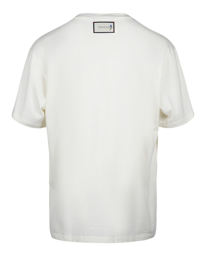 Gucci "The Face" Logo Crew Neck T-shirt Milk