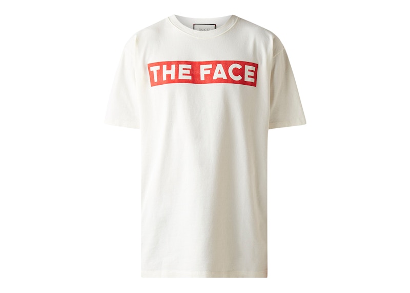 Gucci "The Face" Print Oversize T-Shirt White/Red