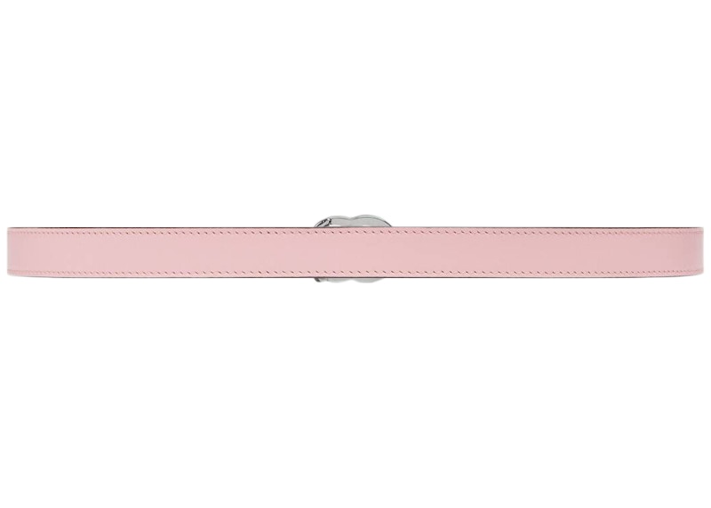 Gucci Thin Belt Double G Buckle .8 Width Pastel Pink