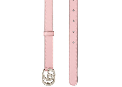 Gucci Thin Belt Double G Buckle .8 Width Pastel Pink