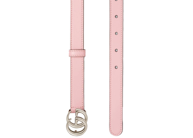 Gucci Thin Belt Double G Buckle .8 Width Pastel Pink