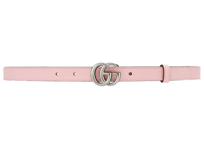 Gucci Thin Belt Double G Buckle .8 Width Pastel Pink