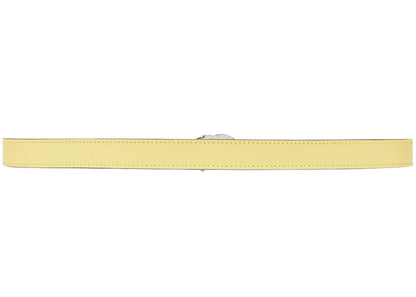 Gucci Thin Belt Double G Buckle .8 Width Pastel Yellow