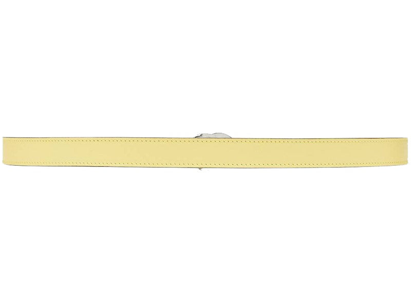 Gucci Thin Belt Double G Buckle .8 Width Pastel Yellow