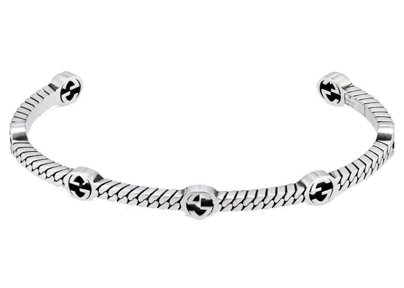 Gucci Thin Interlocking G Bracelet Silver