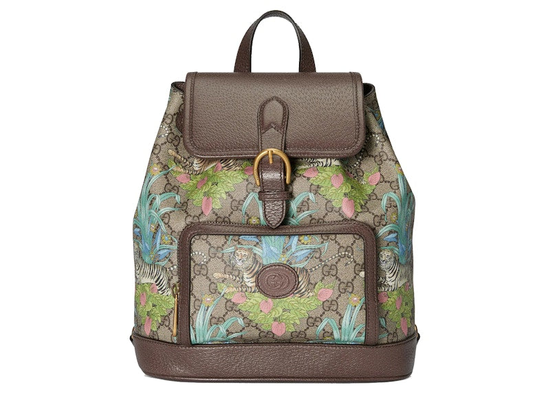 Gucci Tiger GG Backpack Beige/Ebony