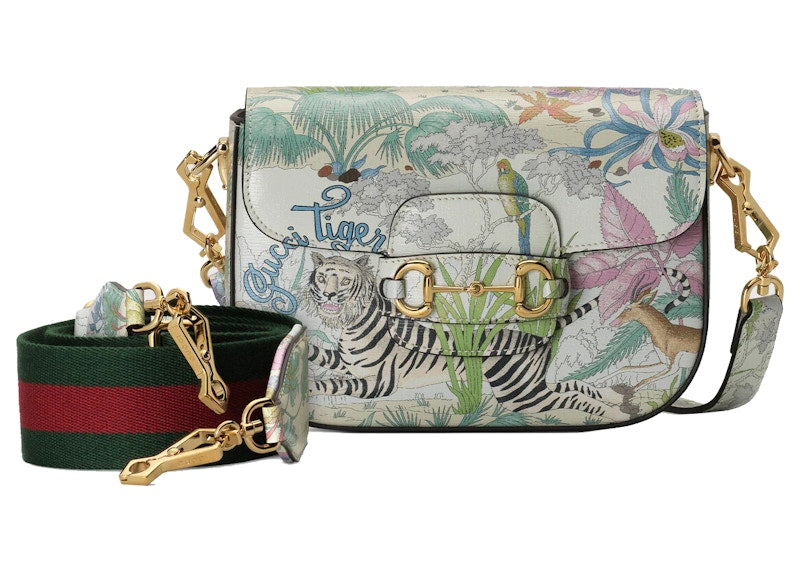 Gucci Tiger Horsebit 1955 Mini Bag Off White