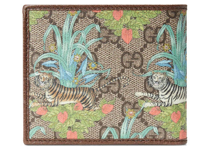Gucci Tiger Print GG Wallet Beige/Ebony
