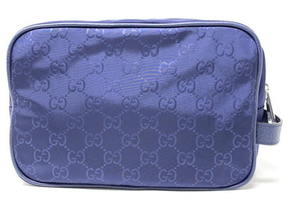 Gucci Toiletry Bag Nylon Blue
