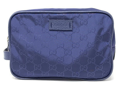 Gucci Toiletry Bag Nylon Blue