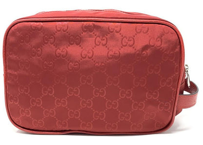 Gucci Toiletry Bag Nylon Red