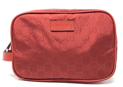 Gucci Toiletry Bag Nylon Red