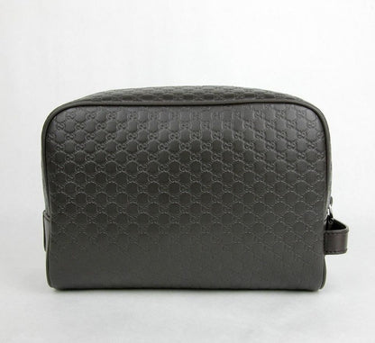 Gucci Zip Top Toiletry Bag Monogram Guccissima Brown