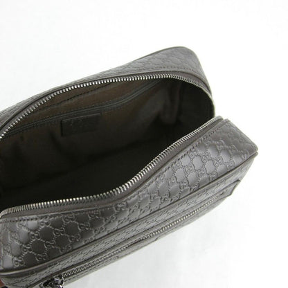 Gucci Zip Top Toiletry Bag Monogram Guccissima Brown